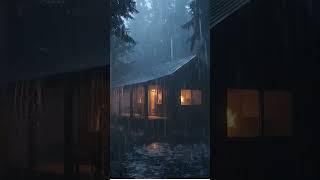 Fall Asleep in Minutes: Heavy Rain &amp; Glowing Cabin