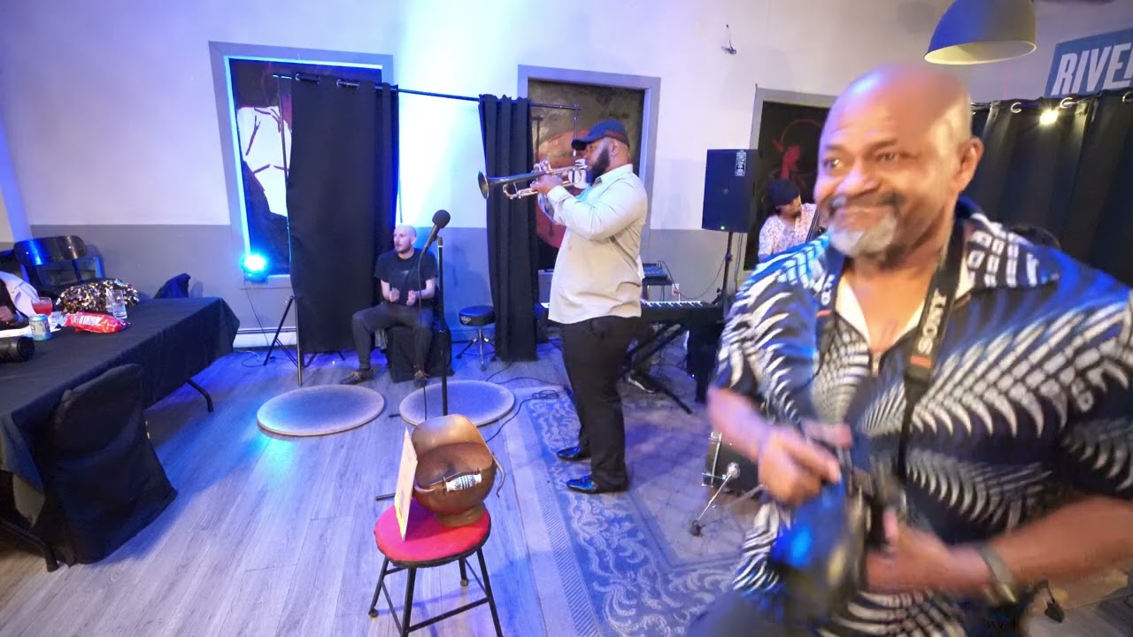 Satish Robertson (trumpet), Tim Hegarty (red hair sax) at Moore's Lounge September 12, 2025