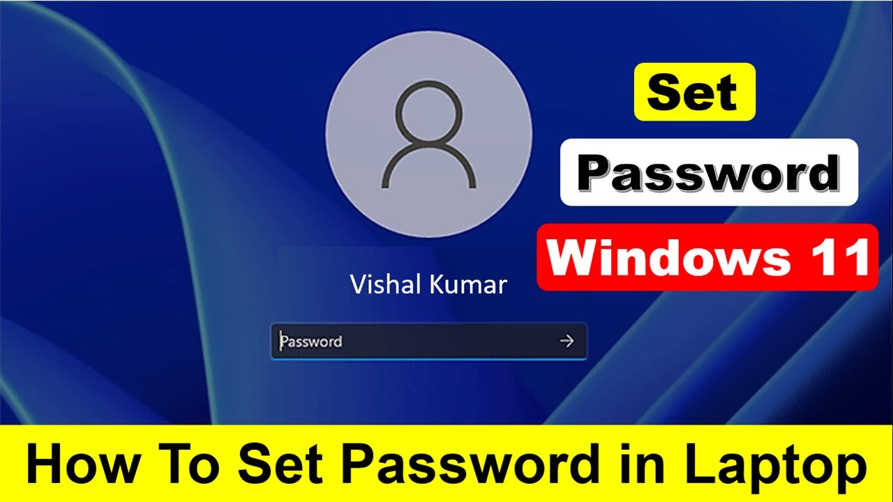 How To Set Password in Laptop | Create Password On Windows 11 - YouTube