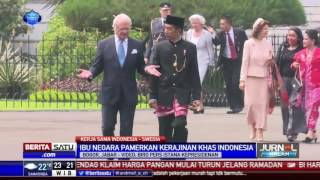 Iriana Jokowi Ajak Ratu Silvia Melihat Pameran Kerajinan RI