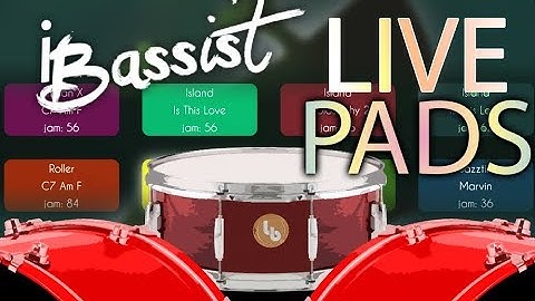 iBassist Live Pads jam with Rock Drum Machine and Synth One