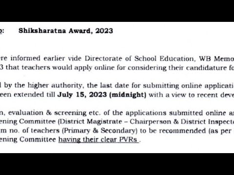 Shiksha Ratna Award 2023 | online application extended till July 15 ...