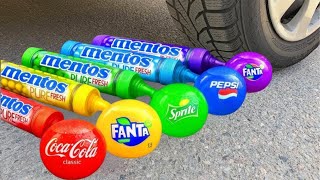 Crushing Experiments Video! &Car vs Crunchy Color Giant Toothpaste Balloons & Soft Things screenshot 2