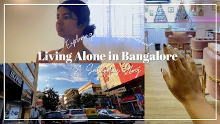 Living alone in Bangalore vlog, a chill Saturday, yoga, editing, grwm, Sahakar nagar