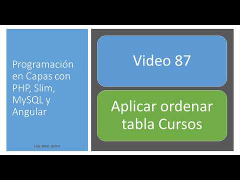 87- Aplicar ordenar a listado registros de Cursos