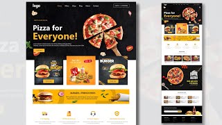 Create a Website Using HTML, CSS & JavaScript | Complete food website Template | Food Template