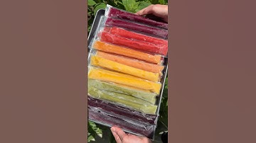 Homemade Freezer Pops made with REAL fruit 🍓 #recipe #shorts #easyrecipe