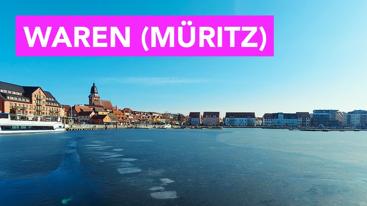 4K WALKING TOUR | Waren (Müritz) | Frozen Lake & Sunny Morning | March 2026