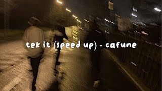 tek it (speed up) - CAFUNE | lyrics terjemahan (i watch the moon) Resimi