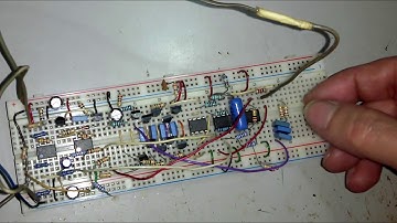 Moog Transistor Ladder VCF, High pass Test on Breadboard
