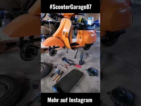 #scootergarage87 #vespa #piaggio #smallframe #diy #bremstrommel #sandstrahlen #lackieren