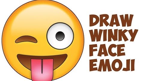 How to Draw Winking Eye Emoji Face / Winky Eye Emoji Face Easy Step by Step Drawing Tutorial
