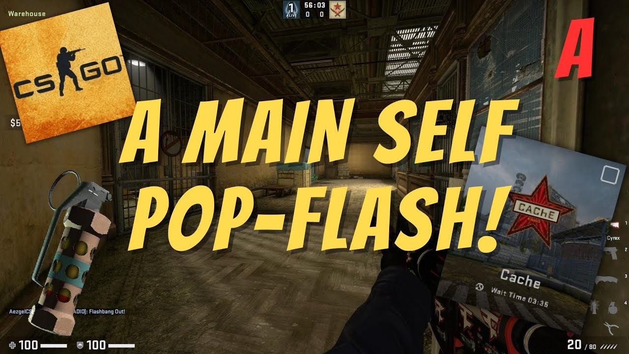 Improve at CSGO | Easily Pop-Flash yourself into A Main on Cache like This! ⚡
