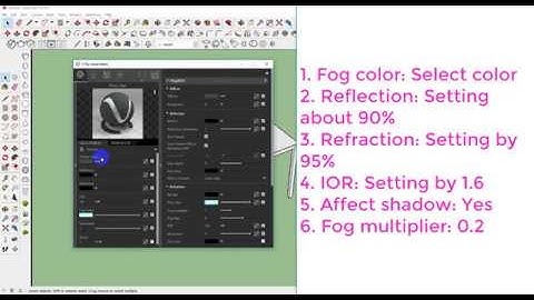 Setting Basic for Glass Material in Vray 3.4 SketchUP | NTD