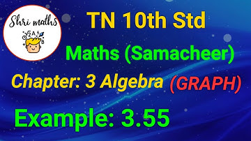 TN 10th Std (Samacheer) Maths Chapter: 3 Algebra Example: 3.55 (Graph)