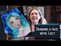 Drawing a Face With Lucy