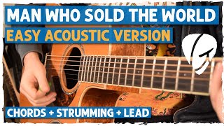 'Man Who Sold The World' Nirvana | EASY 3-note Lead Guitar on Single String   5 Chords & Strumming
