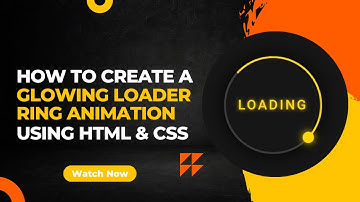 How To Create A Glowing Loader Ring Animation Using HTML & CSS | CSS Animation Tutorial