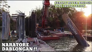 Mesin Bor Hidrolik Sany SR155 Install Pipa Casing Bore Pile Jembatan