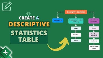 How to Create a Descriptive Statistics Table in Excel