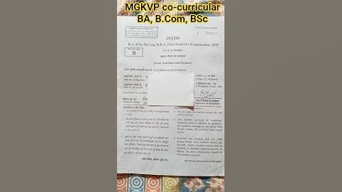 #MGKVP #Co-curricular  # BA #B.Com #B.Sc #first #semester #2025