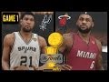 2014 NBA Finals Heat Vs Spurs Game 1 Sim NBA 2K14 PS4 