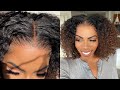 $100 CHESTNUT OMBRE 3C KINKY CURLY HD THIN LACE #lacewig Style &amp; Install #tutorial ⎪RPGHAIR #wigs
