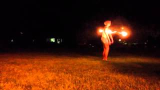 Jenna fire hooping