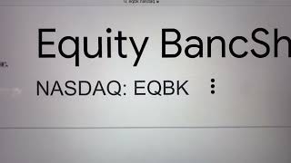 🔴 Equity BancShares Inc. EQBK Stock Trading Facts 🔴