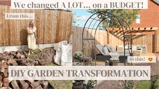 GARDEN TRANSFORMATION | Transforming our new build garden into a modern country vibe decking pergola