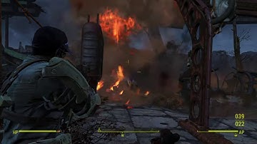 Fallout 4   Sentry Bot One Shot KIll Heady Explody