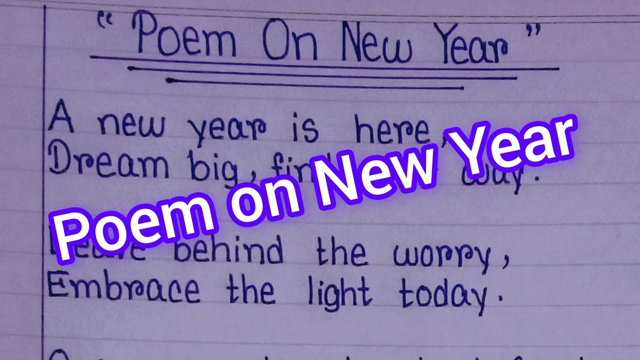 Poem On New Year in English | Happy New Year Poem in English | New Year Poem in English!!
