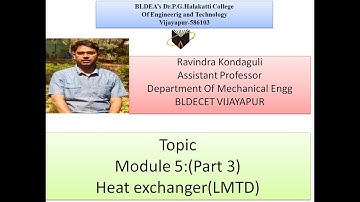 Module 5 VTU(Heat Exchanger LMTD)