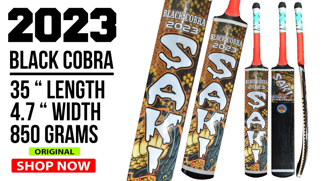 SAKI Bat 2023 Black Cobra Cricket Bat Tape Ball 100 ORIGNAL ORDER saki-bat-2023-black-cobra-cricket-bat-tape-ball-100-orignal-order