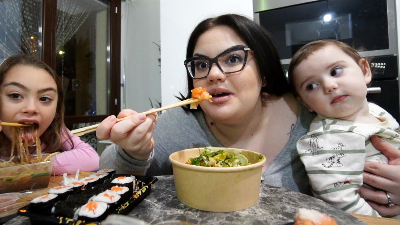 MUKBANG SUSHI E POKE MAMMA E FIGLIE/ chiara paradisi