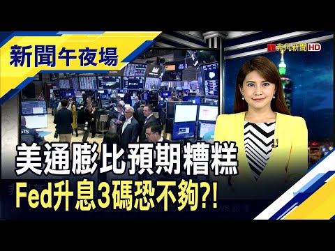 美8月CPI年增8.3%高於預期 美股狂殺...道瓊盤中暴跌逾900點 Fed猛爆升息? 升4碼不無可能?｜主播李瀅瀅｜【新聞午夜場】20220913｜非凡新聞