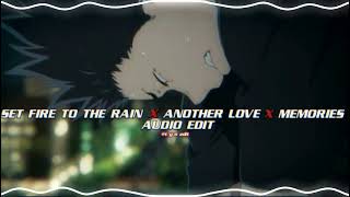 Set fire to the rain x Another love x Memories - Adele  ,Tom Odell, Canon gray『edit audio』 Resimi