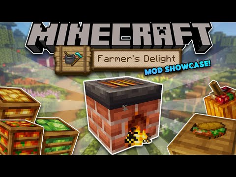 Minecraft | Farmer's Delight Mod (Food, Farming, Tools & More) | Mod Showcase