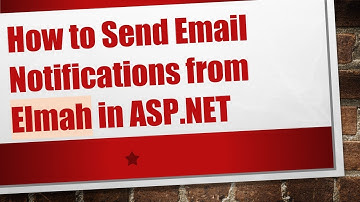 How to Send Email Notifications from Elmah in ASP.NET