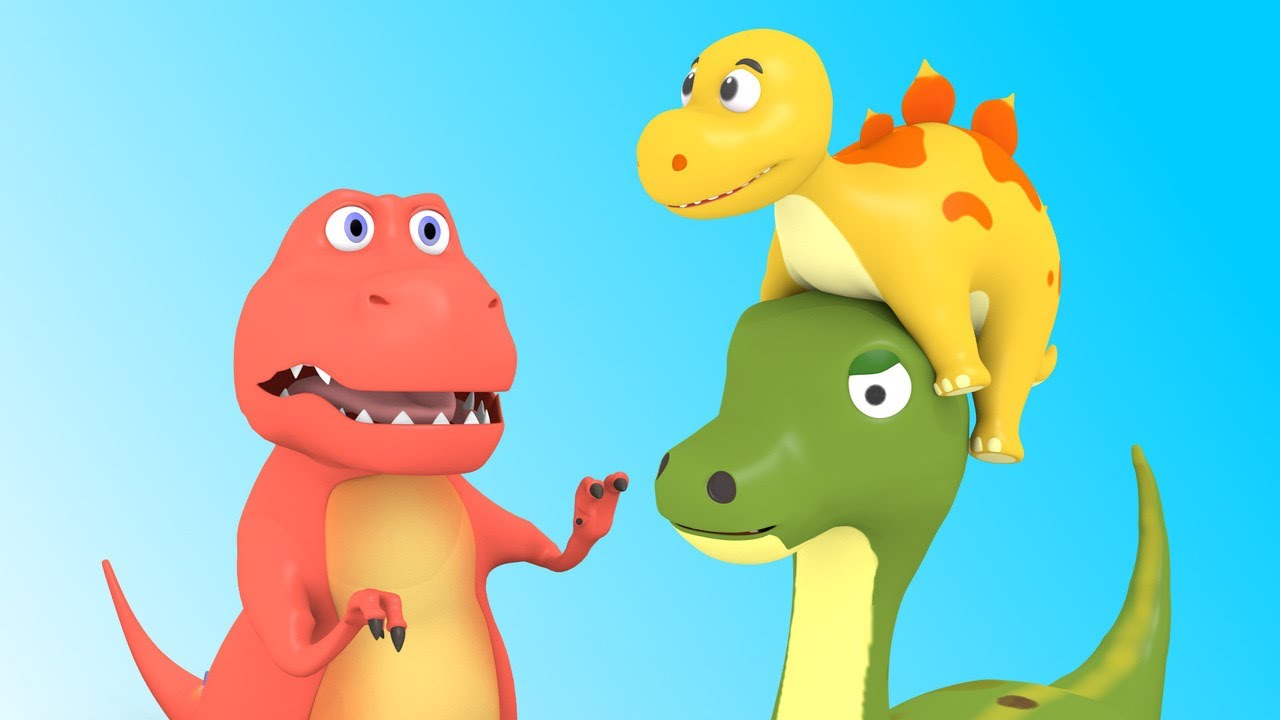 We Are The Dinosaurs Song Dino Cartoon Nursery Rhymes Children Songs Youtube