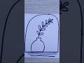 How to Draw a Minimalist Plant in a Vase 🌿 Easy Aesthetic Doodle Art Tutorial #HowToDraw #shorts
