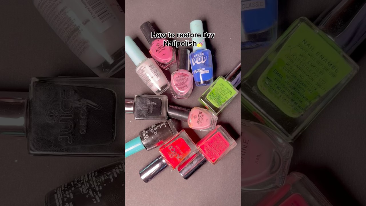 How to restore your dry nail polish🏡 #shorts #nailart #naildesign #youtubeshorts #nails #hack