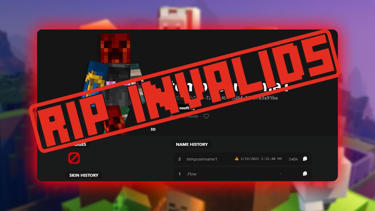 MINECRAFT just changed INVALID Accounts! YouTube
