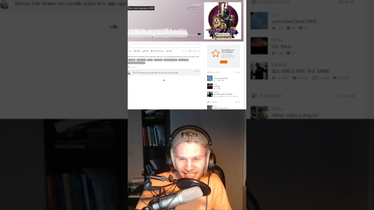 Listening to the first song that i made
