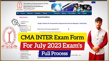 CMA Inter Exam form for June 23 | last date for CMA Inter July 23 Exam Form | CMA Inter Exam form