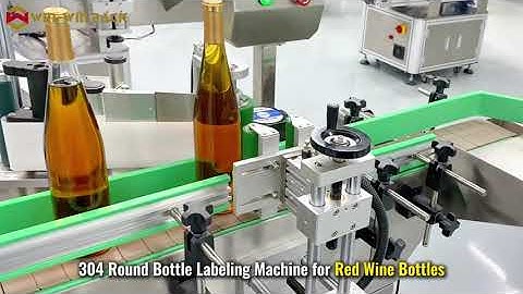 WIN-WIN PACK 304 Round Bottle Labeling Machine for Red Wine & Glass Bottles | Labeling Solution