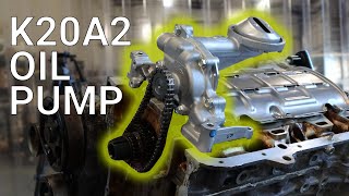 K20A2 Oil Pump Upgrade installed on a JDM K24A!