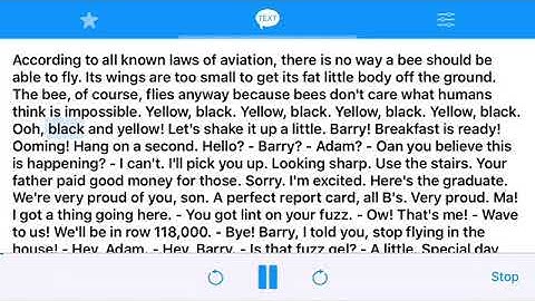 Text to speech reads the entire bee movie script at it’s fastest speed