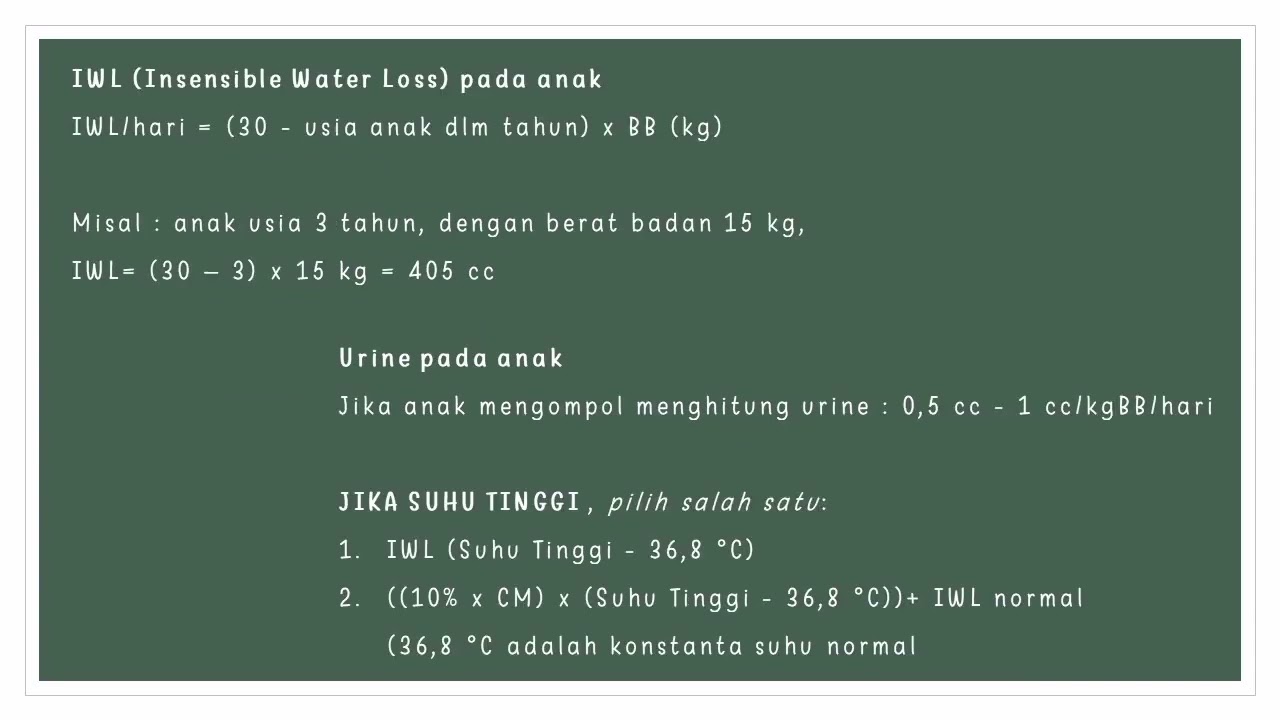 Menghitung Balance Cairan