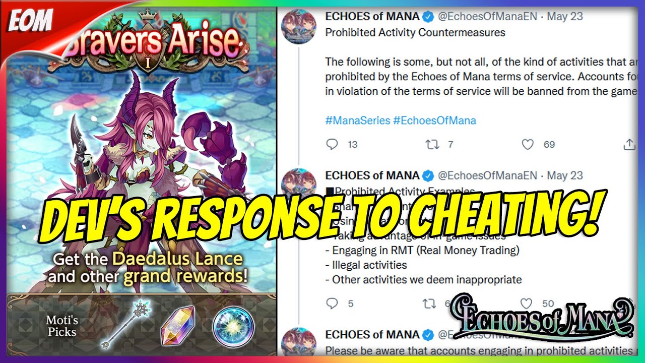 Devs address cheaters! Rabite Coins Good or Bad? 1.5 Million downloads! Echoes of Mana Global